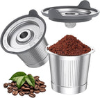 ComfortGrip™ Reusable K Cups – 2-Pack Stainless Steel Coffee Pods with Anti-Scald Silicone Lid, BPA-Free, Easy-Clean Filter – Compatible with Keurig 1.0 Only (Not for 2.0)