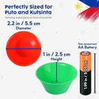 Small 12 Pcs Puto Molder Filipino (2.2" x 1") - Kutsinta Molder for Baking - Puto Mold Cups for Steamer - Filipino Plastic Molds for Desserts in Assorted Colors