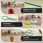 Canning Pot with Lid & Rack, 21.5 QT Stainless Steel Water Bath Canner for Home Canning, Complete Canning Supplies with Funnel, Jar Lifter, Tongs, Lid Lifter, Wrench, Bubble Remover