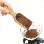 Wooden Scoops for Canisters 2PCS Wooden Scoop for Jars Acacia Wood Scoop Coffee Scoops for Ground Coffee 4.9″Med-size Measuring Spoons Kitchen Scooper for Bath Salt & Laundry Multi-Purpose