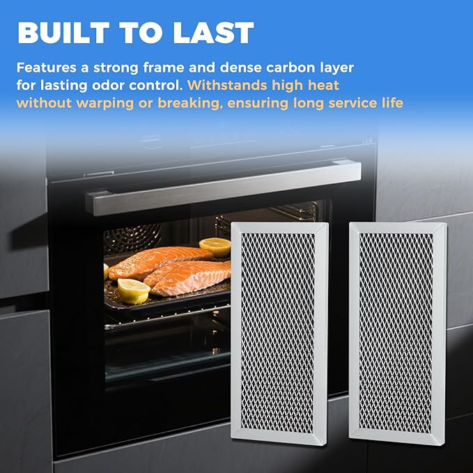 2-Pack ME19R7041FS Microwave Oven Charcoal Filter Replacement Compatible with Samsung ME19R7041FS/AA, ME19R7041FT/AA, ME19R7041FB/AA, Durable Microwave Filter Replacement