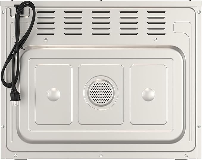 KoolMore KM-CWO24-AFSS Reserve Built-in Microwave Convection Oven with Air Fry, 3-in-1 Combo, Sensor Cook, Soft-Close Door, Stainless Steel, Premium 24 in. /1.6 cu. ft, Black