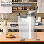 Rice Container, Airtight Rice Storage Container 10lb, Cereal Containers Storage, BPA Free Food Dispenser with Pouring Spout Handle for Flour Pasta Grain, Pet Dog Cat Bird Food Storage Container