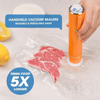 Vacuum Sealer Machine, Portable Handheld Vacuum Sealer with 40PCS Reusable Zipper Vacuum Bags (Vacuum Sealers+ 20 large+20 small vacuum seal bags)