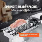 VEVOR Commercial Meat Tenderizer, Heavy Duty 304 Stainless Steel Kitchen Tool with Meat Tong, Cleaning Brush, and Tray, 750W Electric Meat Tenderizer Machine for Beef, Turkey, Chicken, Pork, and Fish