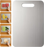 Titanium Cutting Board, 100% Pure Titanium Cutting Boards for Kitchen – Non Stick, Food-Grade, Hygiene & Durability Chopping Mat, Double Sided Chopping Board, Dishwasher Safe (13 x 9 Inch)