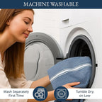 LANE LINEN Kitchen Towels Set - 100% Pure Cotton Dish Towels for Kitchen, Super Absorbent Kitchen Hand Towel, Tea Towels, Soft & Durable Dish Cloths, Pack of 12 – 14”x25”, Indigo