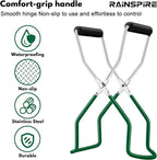Rainspire Canning Jar Lifter, Canning Tongs Jar Lifter, Canning Tools, Canning Supplies for Home Kitchen, Stainless Steel, Green