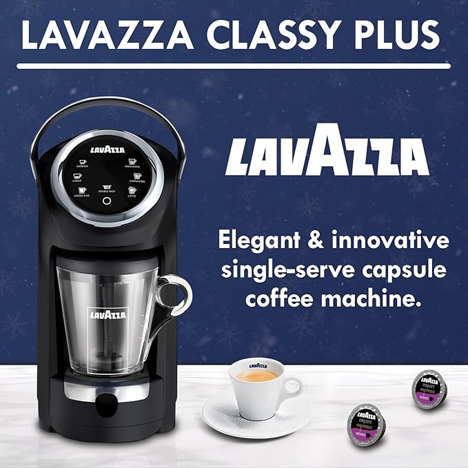Lavazza Classy Plus Coffee Maker – 72 Count Intenso Espresso Capsules – Dual Brew Espresso & Lungo Machine Compatible Expert Capsules