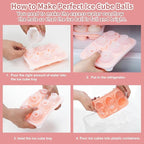 Whiskey Ice Cubes Mold,Rose Gift Ball Ice Maker Mold,8 Ice,Fun Shapes 2in,Silicone Ice Cube Tray for Birthday Christmas Party,Fun Accessories for Gift,Rose Ice Cube Mold for Cocktails,Bourbon