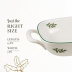 Spode Christmas Tree Oval Breadbasket, 12 Inch Handled Bowl for Fruit, Bread, Cookies - Porcelain Gift, Holiday Serveware & Oven to Table Dish, Dishwasher Safe Tableware