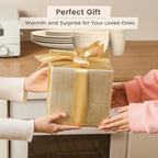 Homienly Premium Wheat Straw Dinnerware Sets, Lightweight & Unbreakable Plates and Bowls Sets,Cups,Service for 4,Dishwasher and Microwave Safe 16 PCS Dish Sets for Home，Camping- Beige