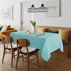 sancua Rectangle Tablecloth - 60 x 102 Inch - Stain and Wrinkle Resistant Washable Polyester Table Cloth, Decorative Fabric Table Cover for Dining Tables, Buffet Parties and Camping, Turquoise