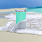 20 oz Tumbler Coffee Tavel Tumblers Bulk with Lid Stainless Steel Double Wall Vacuum Insulated Mug Powder Coated Cups fit Car Cupholder for Hot and Cold - Light Blue, 4Pack