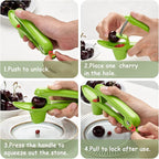 Cherry Pitter, Olive Pitting Tool Cherries Stoner Remover(Green)