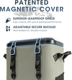 Magnetic Backpack Cooler Bag, Cold Retention Soft Coolers 30 Can Insulated Soft Sided Cooler with Waterproof Bag
