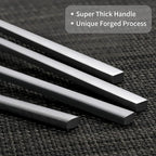 40-Piece Silver Silverware Set, Rectangular Flatware Set for 8, Matte Stainless Steel Cutlery Set, Food-Grade Utensils Set, for Home Kitchen Restaurant, Dishwasher Safe