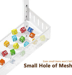 6-Tier Over The Door Pantry Organizer with Mesh Baskets, Adjustable & Stable Hanging Spice Rack for Kitchen, Bathroom, Bedroom, and Baby Essentials Storage (16" W 6-Tiers, White)