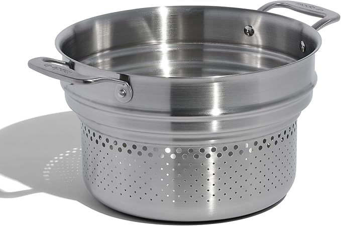 Made In Cookware - Stainless Steel Pasta Insert - Premium Stainless Steel - Professional Cookware - Crafted in Thailand - Fits 6 and 8 QT Stock Pots