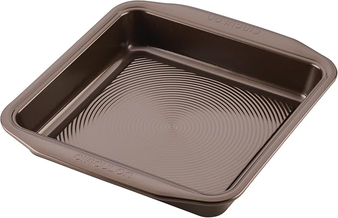 Circulon Nonstick Bakeware Nonstick Baking Pan / Nonstick Cake Pan, Square - 9 Inch, Brown, Chocolate