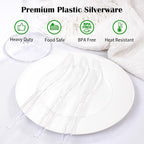 Liacere 360PCS Clear Plastic Knives Disposable - Heavy DutyBPA-Free - Heat Resistant, Solid and Durable Disposable Knives Bulk, Premium Plastic Knives Heavy Duty for Party Supply