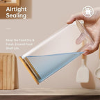 Extra Large Square Glass Flour & Sugar Storage Containers with Airtight Lids, 168oz & 84oz - 2 Pack Glass Jars with Bamboo Lids, Air tight Pantry Food Storage Containers for Cereal, Pasta, Rice