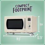 Nostalgia NMCMO9FTCRM6A Microwave Oven, 0.9 Cu. Ft, Cream