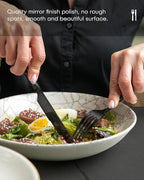 Hammered Silverware Set, Ollex 40-Piece Black Flatware Set for 8 Mirror Finish Stainless Steel Eating Utensils Sets Include Forks Spoons and Knives Tableware Kitchen Cutlery Sets, Dishwasher Safe