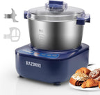 Razorri Electric Dough Maker, 5L 4.5QT Household Dough Mixer with Ferment Function, Microcomputer Timer, Stuffing Blade & Stainless Steel Bowl for Bread, Pizza, Noodles, Dumplings