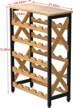 25 Bottle Wine Rack Freestanding Floor Rustic Wine Holder Stand 5 Tier Wobble-Free Tall Wine Racks Wine Large Display Storage Shelf for Cellar Kitchen 21.6''L x 10.6''W x 31.8''H