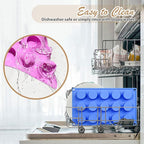 Soap Molds Silicone Round Cylinder 3 Packs 15 Cavities for Snacks Chocolate Candy Cookie Small Wax Melts Lotion Bars, Baking Circle Non-stick Tray Round Mold BPA Free Food Grade Homemade DIY