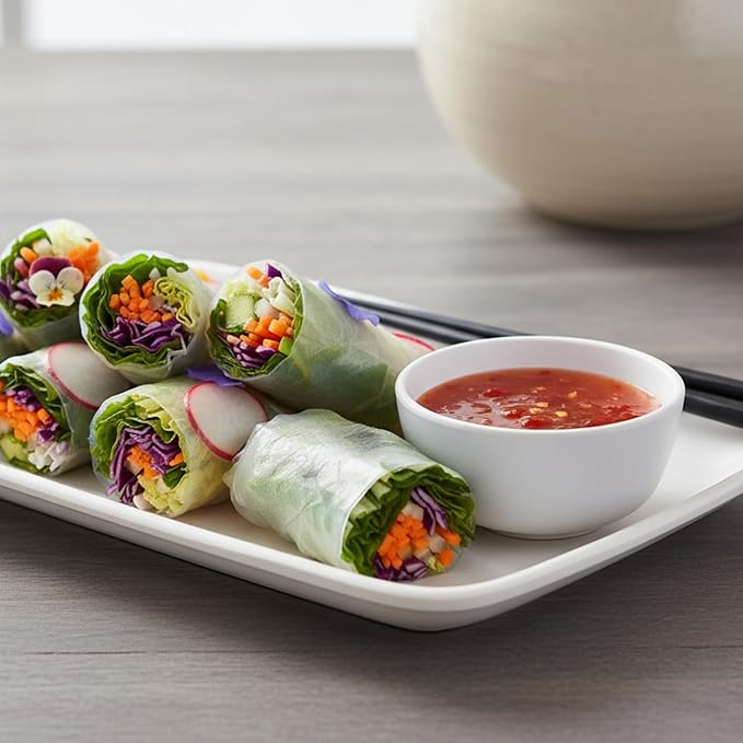 TP 10 Ounce Bowl Set of 6, 4.5" Melamine Small Bowls for Appetizer Snacks Ice Cream Dipping Sauce Side Dish, Unbreakbale and Lightweight, White