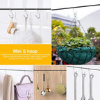 HNYYZL 20 Pack S Shaped Hooks Stainless Steel Metal Hangers Hanging Hooks for DIY Crafts, Hanging Jewelry, Key Chain, Tags, Fishing Lure, Net Equipment