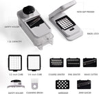 CAROTE Mandoline Slicer Vegetable Chopper with Container, Food Chopper Vegetable Cutter, Cheese Graters, Dicer for Kitchen, BPA-Free Kitchen Gadgets with Safety Holder