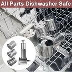 Stainless Steel Slicer Shredder Attachment for KitchenAid Stand Mixer, Large Salad Machine with Vegetable Slicer Cheese Grater Attachments for Kitchen Aid, Dishwasher Safe by Rafbar