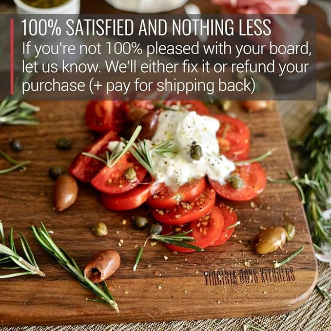 Made in USA Walnut Cutting Board by Virginia Boys Kitchens - Butcher Block made from Sustainable Hardwood (8x12)