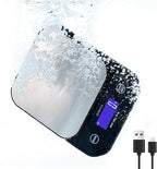 BOMATA IPX7 Waterproof Food Scale, 22lb/10kg, USB Rechargeable, Submersible, Ounces and Grams for Cooking Baking Weight Loss, 0.05oz/1g Precise Graduation, Wide Viewing Angle LCD, Stainless Steel