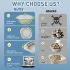 44oz Gray Silicone Steamer Microwave, Collapsible Vegetable Steamer Microwave with Magnetic Lid, Space-Saving Design, Dishwasher Safe Silicone Bowl for Cooking Veggies, Dumplings, Healthy Cooking