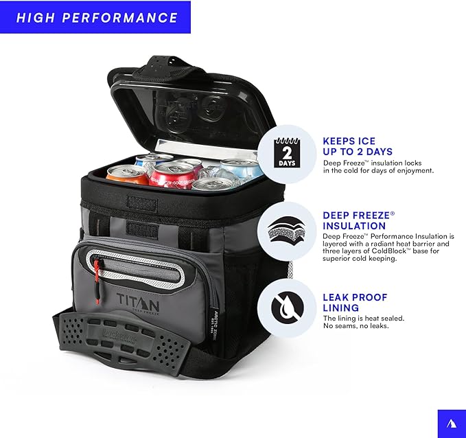 Titan by Arctic Zone 30 Can Zipperless Soft Cooler with HardBody Liner