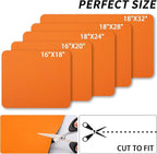 Dish Drying Mat for Kitchen Counter, Heat Resistant Drainer Mats with Non-slip Rubber Backed, Hide Stain Kitchen Super Absorbent Draining Mat, Easy to Clean Dish Rack Pad, Orange 18"x28"