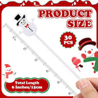 30 Pcs Christmas Drink Stirrers Xmas Stir Stick Holiday Coffee Swizzle Stick Reusable Plastic Hot Cocoa Bar Chocolate Decoration Cocktail Mixer(Snowman,Lovely Color)