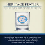 Heritage Pewter North Carolina Double Old Fashion | Double Rocks Glass 14 OZ for Liquor | Expertly Crafted Pewter Glass