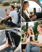 Portable Espresso Maker, Electric Espresso Machine for Travel, Camping, Rechargeable USB-C Mini Coffee Maker for NS Capsule Pods and Ground Coffee, Matte Black