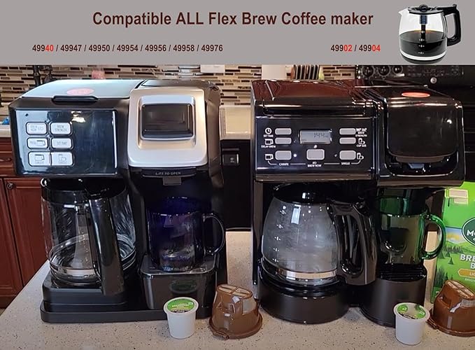 12 cup Replacement Coffee Carafe, Clear Glass, 12-Cup Capacity, Heat-Resistant, Compatible with Hamilton Beach Flex Brew Coffee Makers, Dishwasher Safe