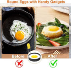 Mikim Egg Ring for Frying Eggs Mcmuffins, Round Egg Shaper for Cooking Breadfast Sandwich, Stainless Steel Non-stick, 3 inch / 7.5 cm Circle