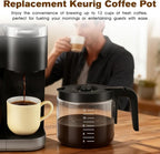 Coffee Maker 12-Cup Glass Coffee Pot Replacement Keurig K-Duo 5100 Single Serve K-Cup Pod & Carafe Coffee Maker (NOT Fit Other Keurig K-Duo Carafe Replacement)