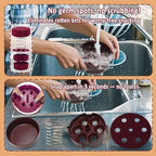 Cherry Pitter Tool - Multiple Cherries at Once, Cherry Seed Remover with Pit Storage Case for Baking, Jam & Canning, Full Detachable Cherry Pit Remover, Dishwasher Safe