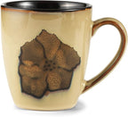 Pfaltzgraff Painted Poppies 16-Piece Dinnerware Set, Service for 4, Colorful Floral Stoneware Plates, Bowls, and Mugs, Microwave and Dishwasher Safe