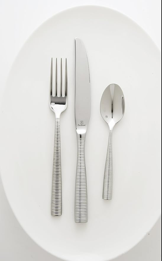 Fortessa Ringo 18/10 Stainless Steel Flatware Table Spoon, Set of 12