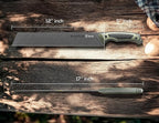 12 Inch Slicing Carving Knife - German Rust-Resistant Full-Tang Steel, G10 Non-Slip Outdoor Handle - BBQ & Brisket Knife for Spanish Ham, Turkey - Professional Chef Knife-Gift For Men